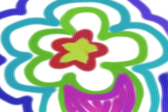 Download Colorful Flower Shapes Background Art - Color Collection