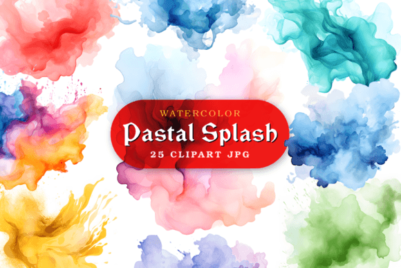 Download Pastel Watercolor Splash Clipart - Color Collection