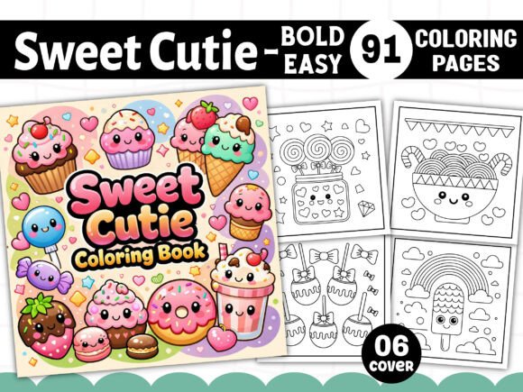Download Sweet Cutie Bold and Easy Coloring Pages - Color Collection