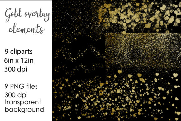 Download Gold Watercolor Overlays - Color Collection