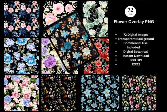 Download Flower Overlay Watercolor Wildflower PNG - Color Collection