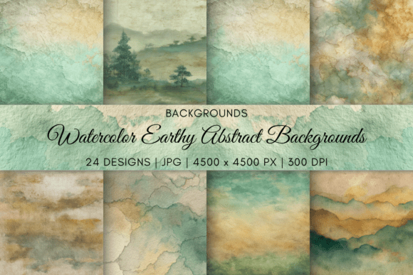 Download Watercolor Earthy Abstract Backgrounds - Color Collection