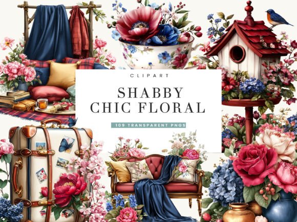 Download Shabby Chic Floral Clipart Bundle - Premium Resources